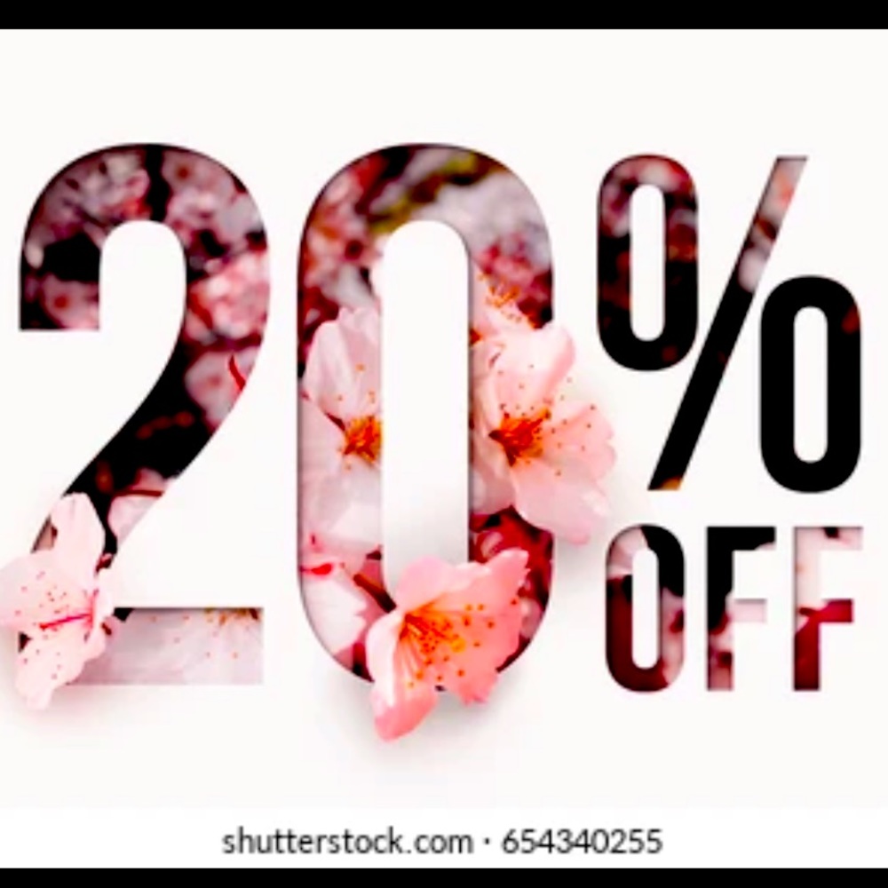 20% off everything today!
